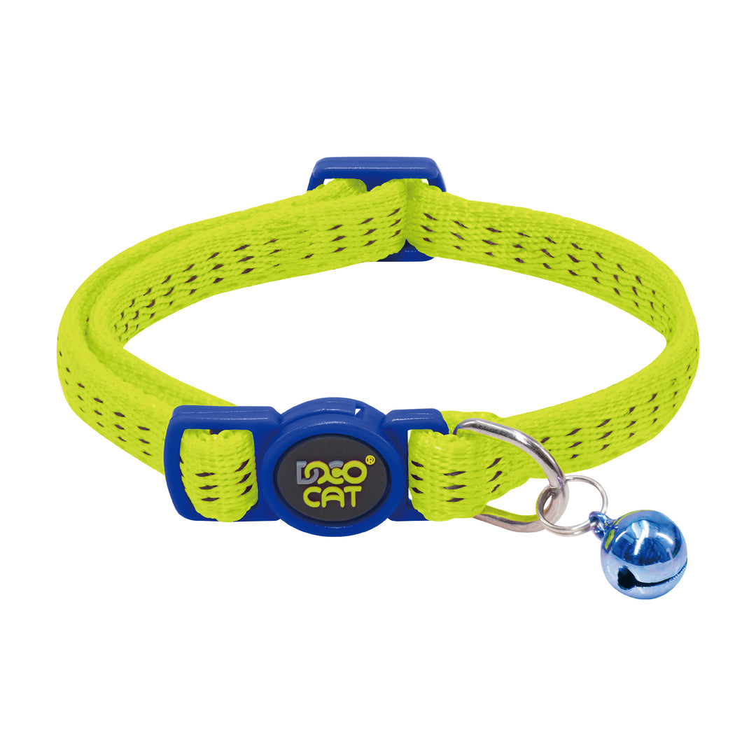 Collar Deo Cat para Gato - Verde Flúo con Cascabel