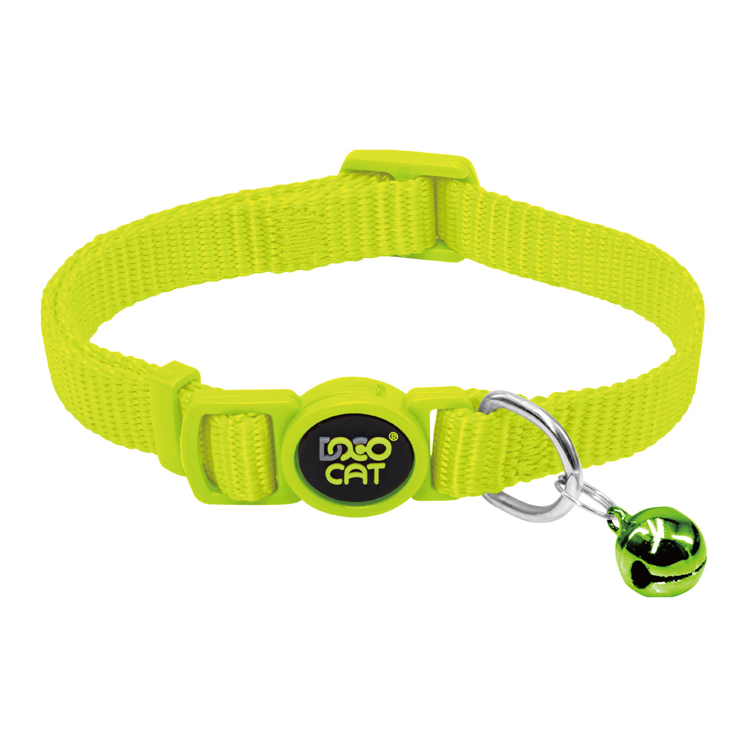Collar Deo Cat para Gato - Verde Limón con Cascabel
