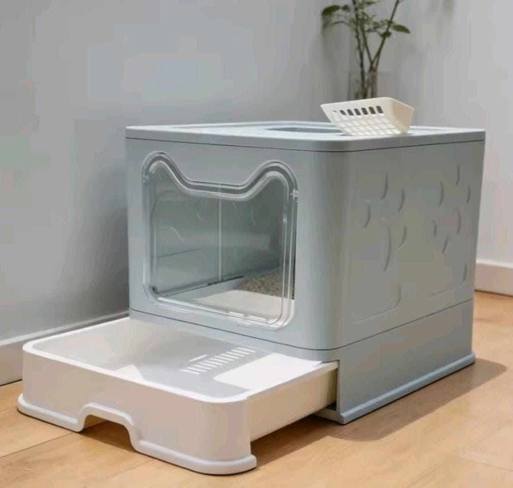 Arenero Cerrado para Gatos - Con Cajón Extraíble