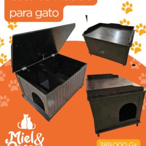 Casa de madera para gatos