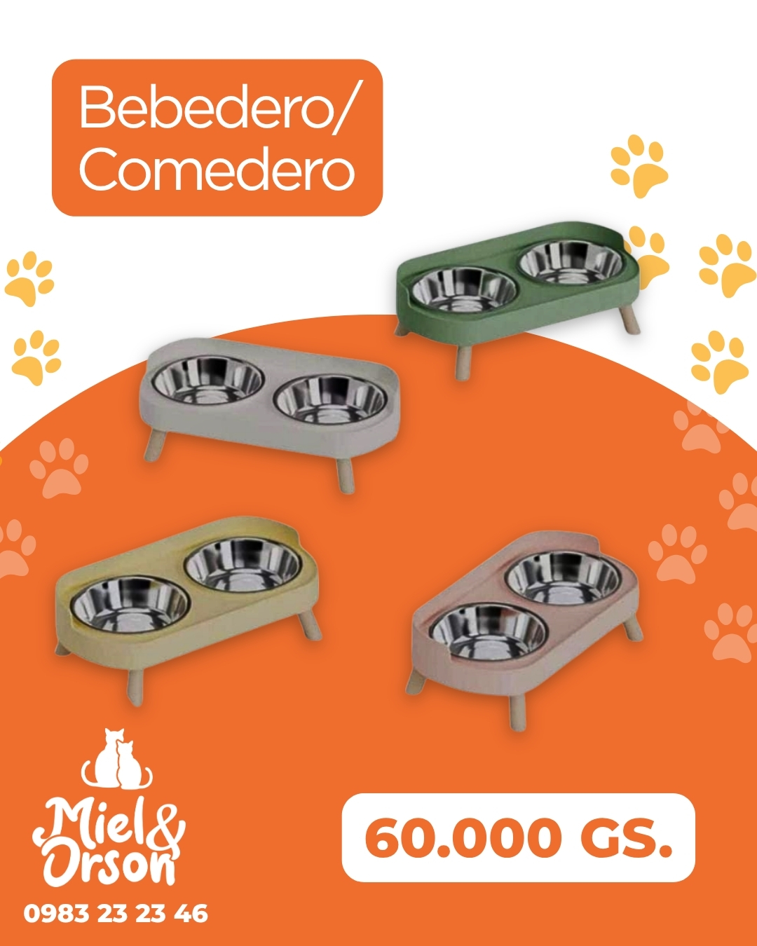 "Comedero Elevado Doble - Funcionalidad y Orden"