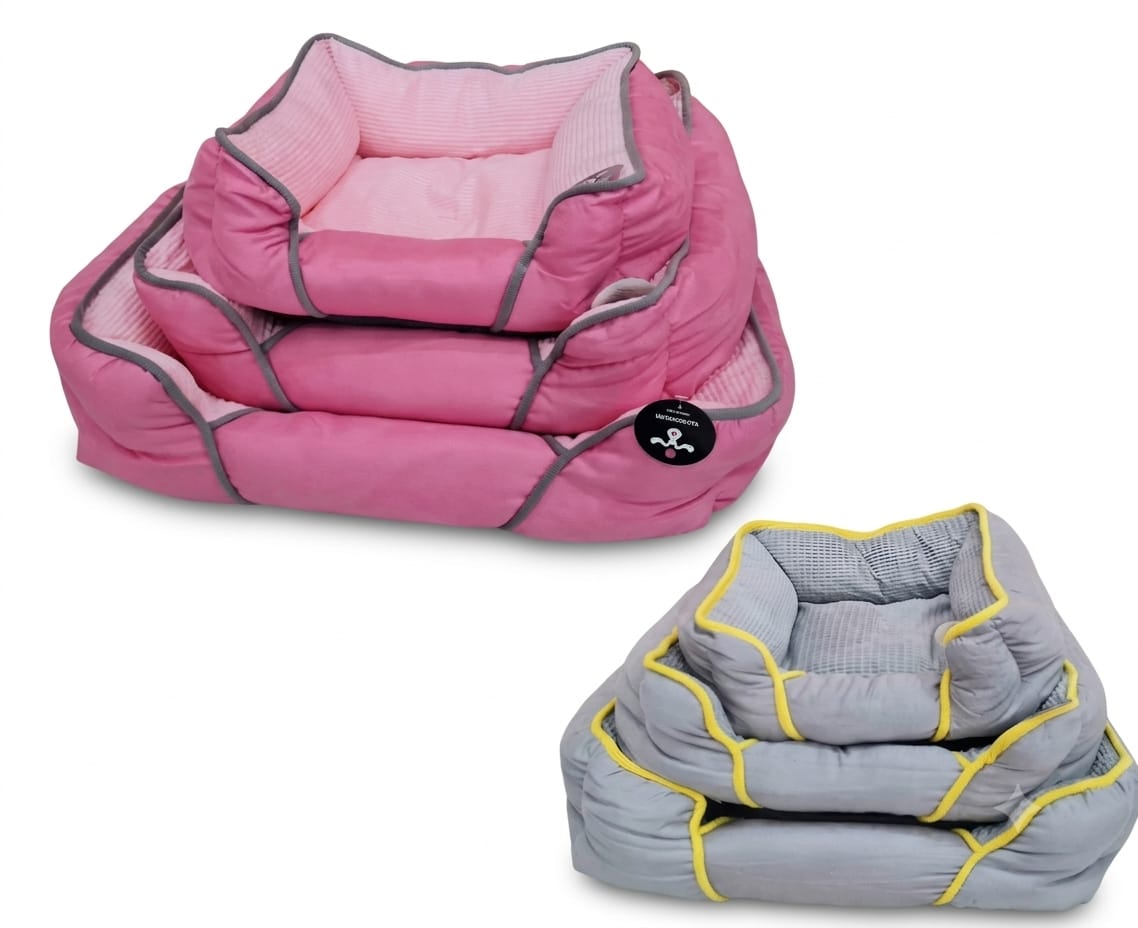 Cama Acolchada con Bordes para Mascotas