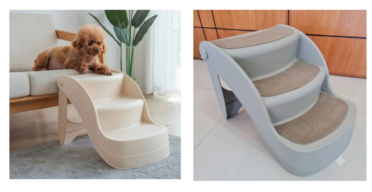 Escalera Rampita 2 en 1 para Perros y Gatos - Antideslizante