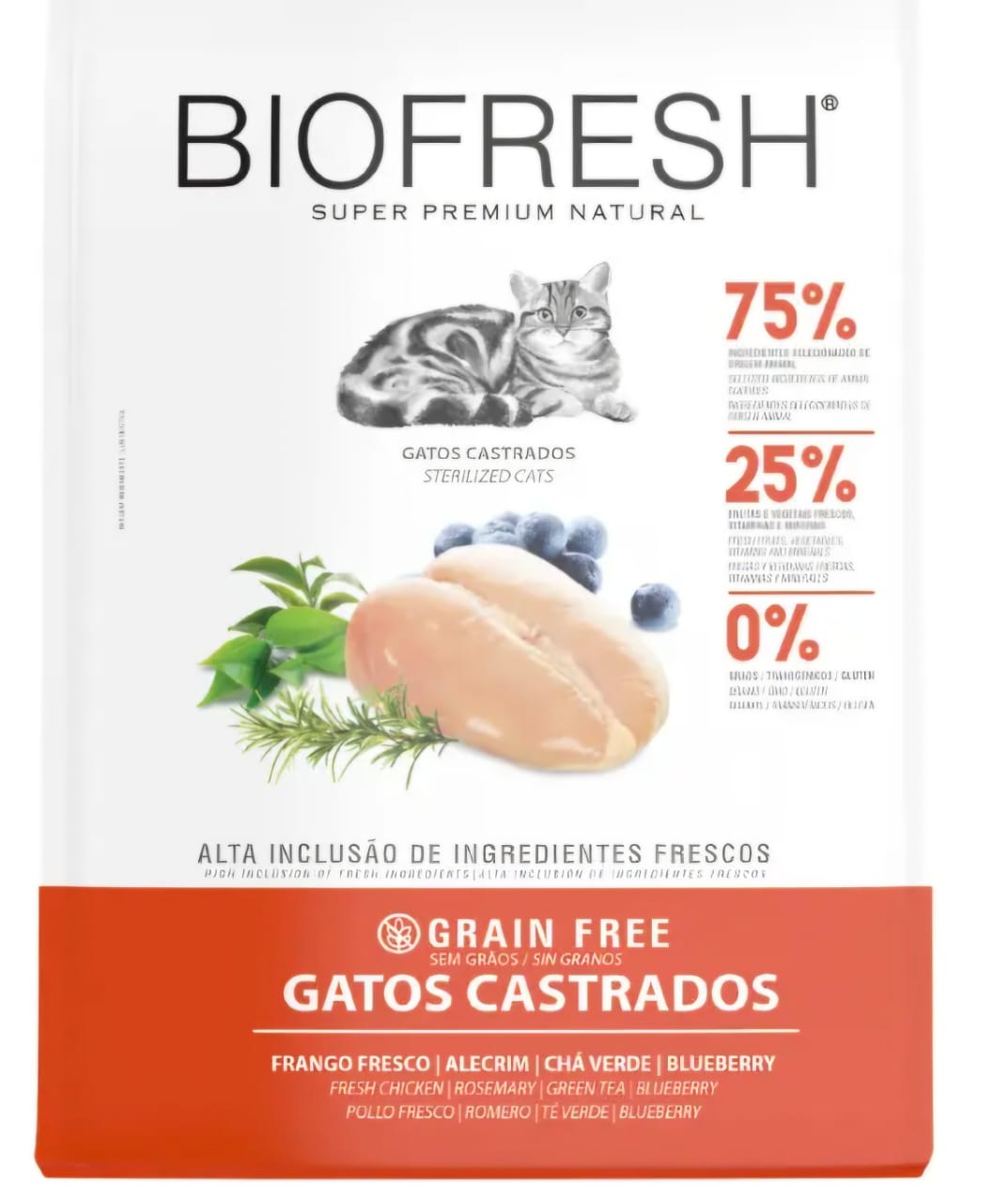 BIOFRESH SUPER PREMIUM NATURAL GATOS CASTRADOS SABOR POLLO FRESCO - GRAIN FREE