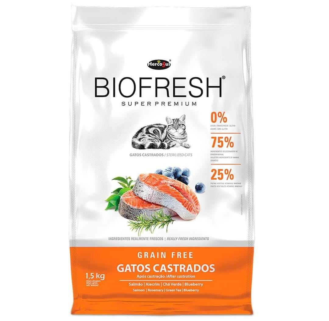 BIOFRESH GRAIN FREE GATOS CASTRADOS - Salmón