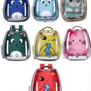 Mochila Transportadora Transparente para Gatos y Perros Pequeños - Diseño Gatito