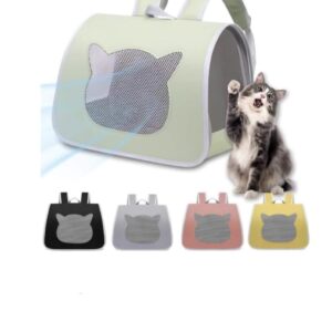 Mochila Transportadora para Gatos con Ventana de Malla en Forma de Gato