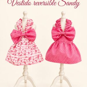 Vestido Reversible para Mascotas con Moño – Dos Diseños en Uno