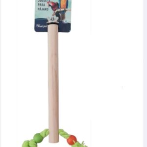 Percha de Madera para Pájaros con Juguete Yourpet