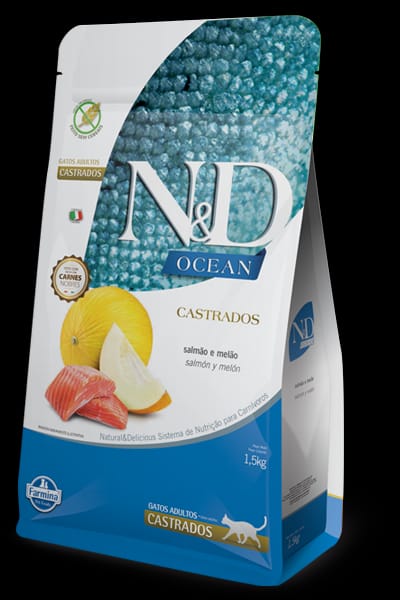 N&D Ocean Gatos Castrados con Salmón y Melón